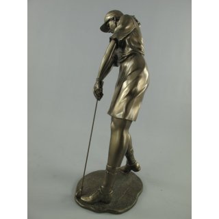 Figur Golfspieler Polyst. BRONZE farbig H.55cm  incl einer Gravur