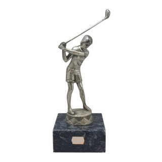 Figur Golfspielerin H.30cm silberfarben