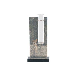 Figur H=245mm Schlitschuhlaufen aus Metall - Marmor - Glas, Gravur im Preis enthalten.