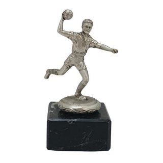 Figur Handball Metall silberfarben 125 mm