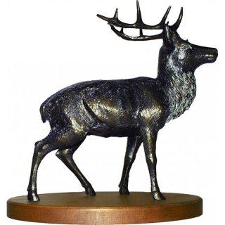 Figur Hirsch   bronziert 27cm  incl. einer Gravur