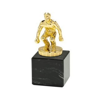 Figur Jeu de boules goldfarbig auf Stnder Brssel inkl. Wunschgravur