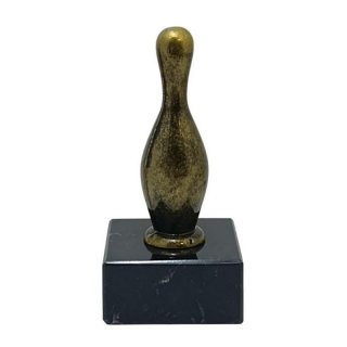 Figur Kegel Bronzefarben Metallfigur 13 cm