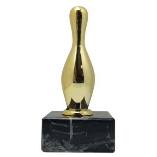 Figur Kegel  Goldfarben Metallfigur 13 cm