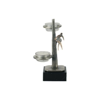 Figur Kegeln Bowling H=200mm  aus Metall - Marmor - Glas, Gravur im Preis enthalten.