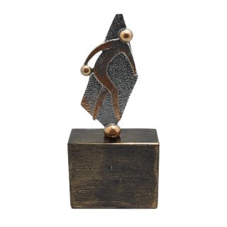Figur Kegeln Bowling Metall H=150mm auf schwarzem Marmorsockel inkl. Gravur