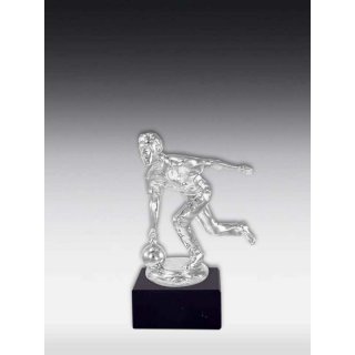 Figur Kegler Mann Glanz-Silber