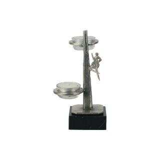 Figur L aus Metall - Marmor - Glas en H=200mm  aus Metall - Marmor - Glas, Gravur im Preis enthalten.