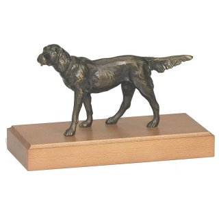 Figur Mnsterl?nder Jagdhund  bronziert 14cm