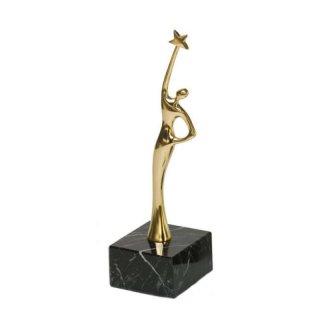 Figur Person mit Stern goldfarben 25 cm