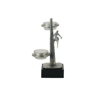 Figur Petanque H=200mm  aus Metall - Marmor - Glas, Gravur im Preis enthalten.