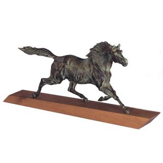 Figur Pferd coloriert 67X29cm  versilbert