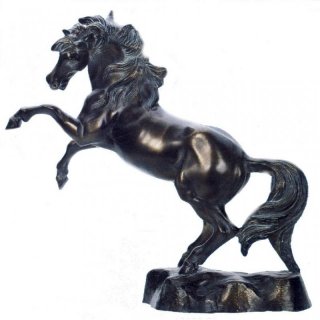 Figur Pferd vergoldet 34cm