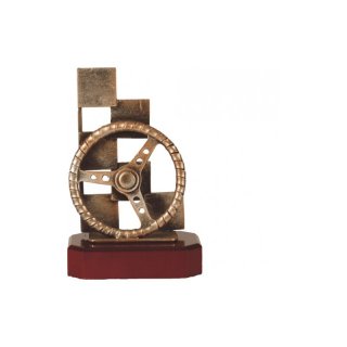 Figur Pokal Trophäe Anker - Wassersport  H=205mm auf Mahagoni Lok Holzsockel, incl einer Textgravur