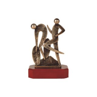 Figur Pokal Trophäe Biathlon auf Holzsockel inkl. Gravur