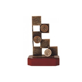 Figur Pokal Trophäe Dame - Spiel H=215mm auf Mahagoni Lok Holzsockel, incl einer Textgravur