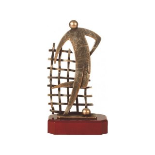 Figur Pokal Trophäe Fussball H=250mm auf Holzsockel inkl. Gravur
