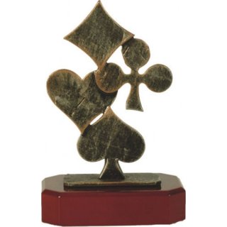Figur Pokal Trophe Karten Pokern - Skat H=215mm