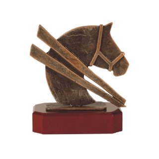 Figur Pokal Trophäe Reitsport - Pferdekopf H=195mm inkl. Gravur