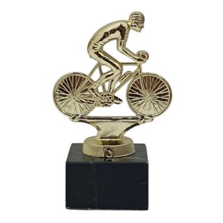 Figur Radrennen goldfarben 13cm inkl. Gravur