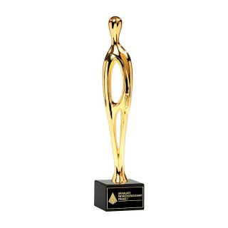 Figur Sales Award 24Karat Vergoldet,  Preis ist incl.Text & Logogravur, keine weiteren Kosten
