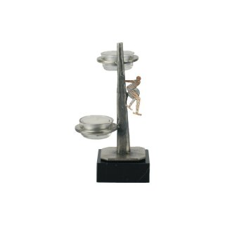 Figur Schlitschuhl aus Metall - Marmor - Glas en H=200mm  aus Metall - Marmor - Glas, Gravur im Preis enthalten.