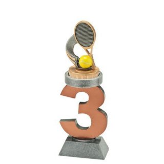 Figur Tennis auf Stnder Monaco 3. Platz h=200mm inkl. Wunschgravur