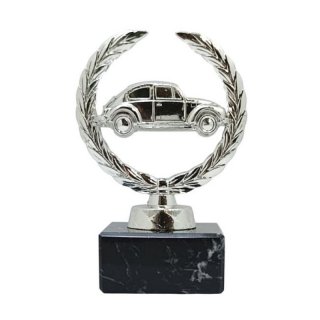 Figur VW K�fer Metall  Silberfarben  13cm