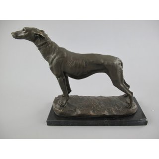 Figur Windhund Bronze H.19cm  L.30cm Gew. 4 Kg  incl. einer Textgravur