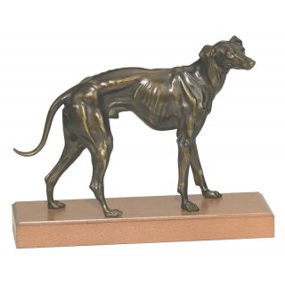 Figur Windhund vergoldet 24cm