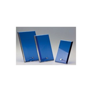Glastrophe Blau neutral in 3 unterschiedlichen Gren, eine Lasergravur ist der Preis enthalten