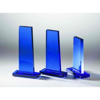 Glastrophe Blau neutral in 3 unterschiedlichen Gren, eine Lasergravur ist der Preis enthalten