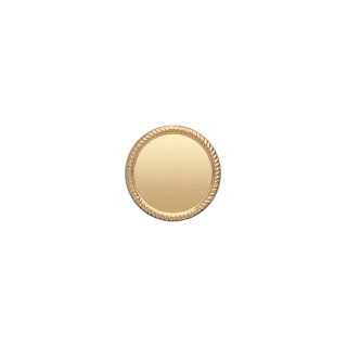 Gravurabzeichen 19 mm  bronze, versilbert, altsilber oder vergoldet, mit langer Nadel