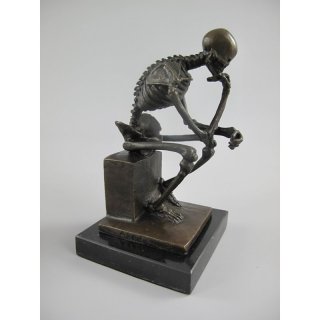 Gremegro Figur Bronze Skelett Hhe 15cm