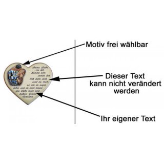 Herz klein Liebesbekenntnis 15x13cm personalisierbar