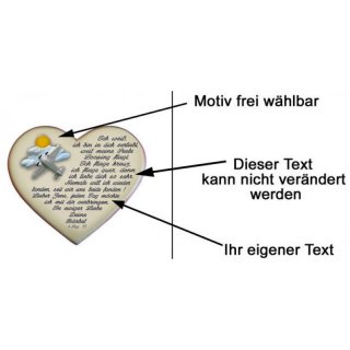 Herz mit Liebesbekenntnis 19x17cm personalisierbar