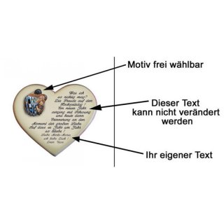 Herz mit Spruch zum Hochzeitstag 19x17cm gestaltbar
