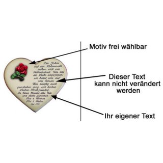 Herz mit Spruch zum Hochzeitstag 19x17cm gestaltbar