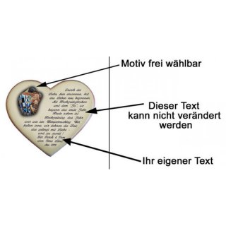 Herz zum Hochzeitstag 19x17cm gestaltbar