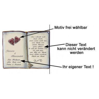 Hochzeitsbuch mit Gedicht 22x17cm gestaltbar