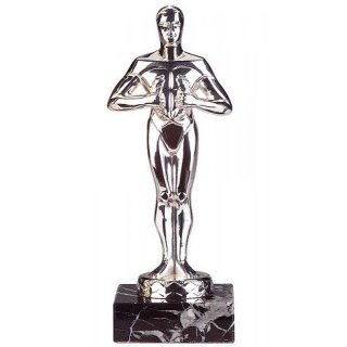 Hollywood-Award Classic H=205mm Sterling-versilbert auf Mamor Sockel