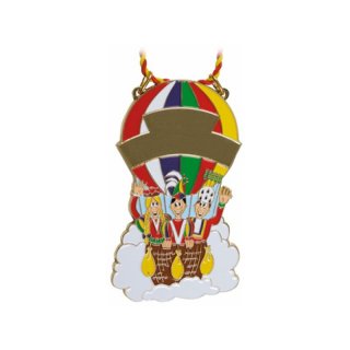 Karnevalsorden Dreigestirn im Ballon inkl. Wunsch Gravur 58 x 100 mm