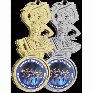 Karnevalsorden Silber 7,0cm Emblem 25mm