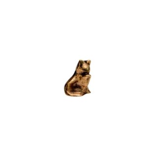 Katze, Pfote leckend Umfang/Gre: 6 cm   Bronzeskulptur, natur