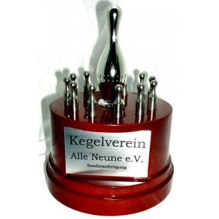 Kegelclub Trophe eigene Fertigung mit Gravur Ihr Wunschtext