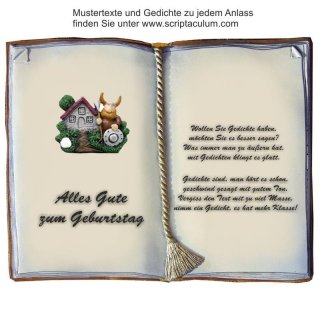 Keramikbuch Decoramic 200x130mm  sandfarben, Motiv Wikinger Haus