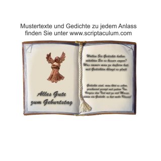 Keramikbuch Decoramic 200x130mm  sandfarben, Motiv kleiner Engel