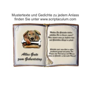 Keramikbuch Decoramic 200x130mm  sandfarben, Themen-Motiv Hund, na klar, der Wchter