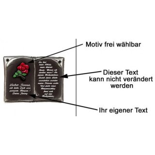 Keramikbuch Hochzeitstag 22x17cm gestaltbar