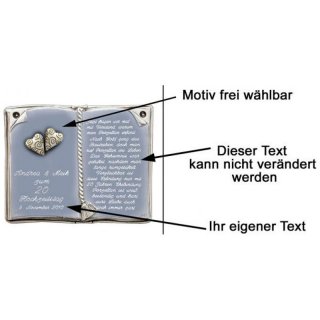 Keramikbuch Porzellanhochzeit 27x22cm personalisierbar